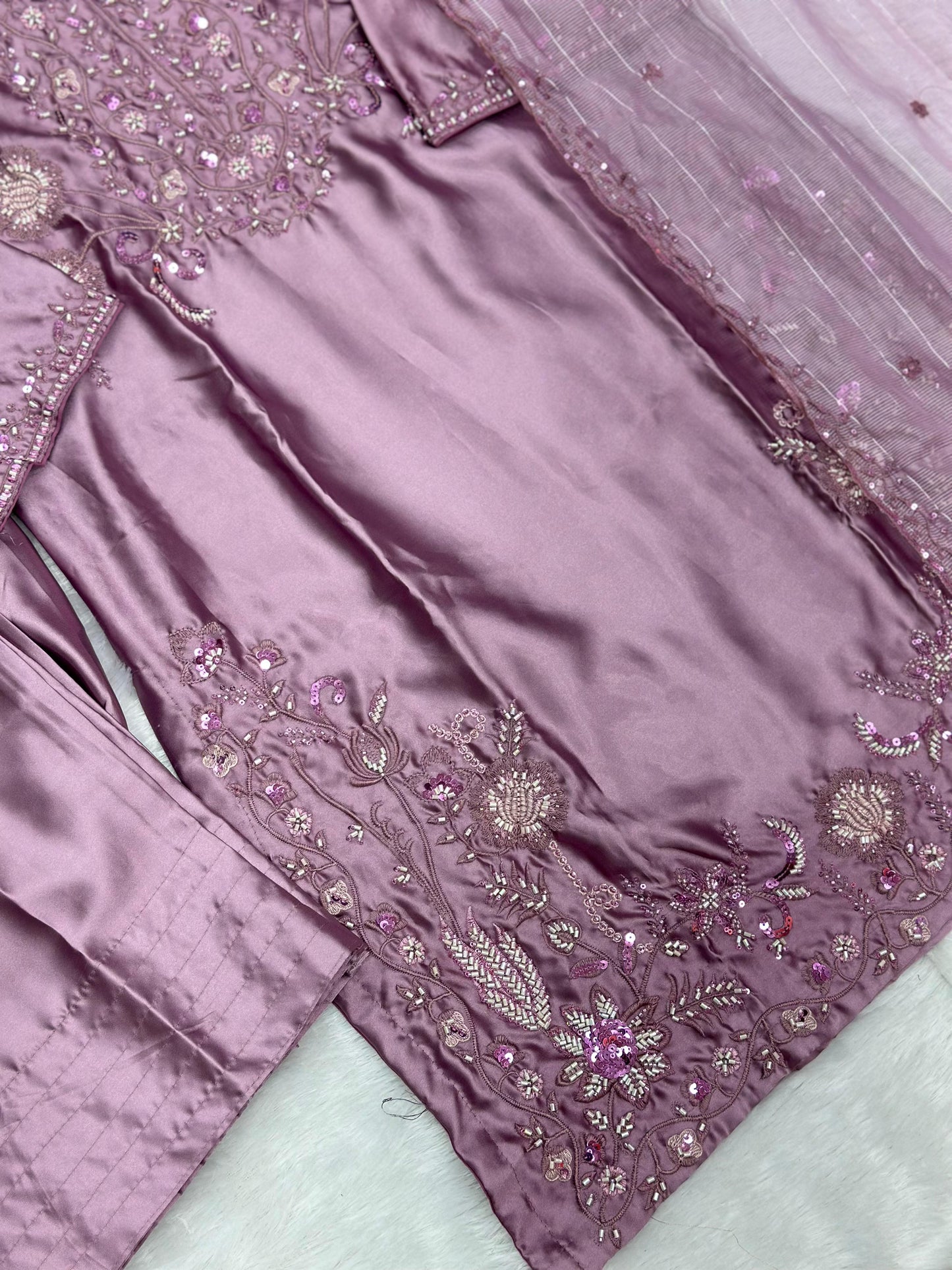 638 Mushk Farshi Set - Mauve