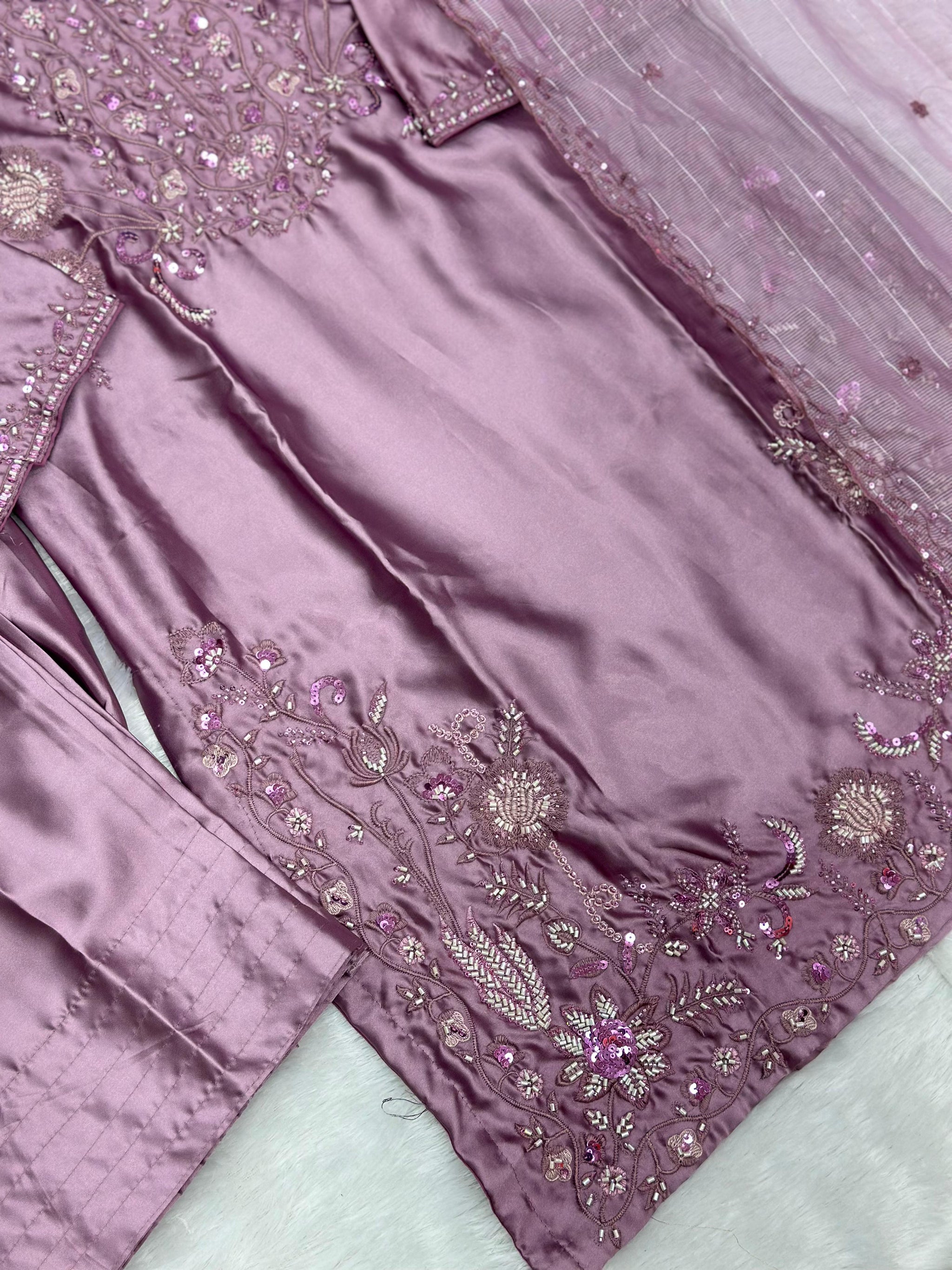 638 Mushk Farshi Set - Mauve
