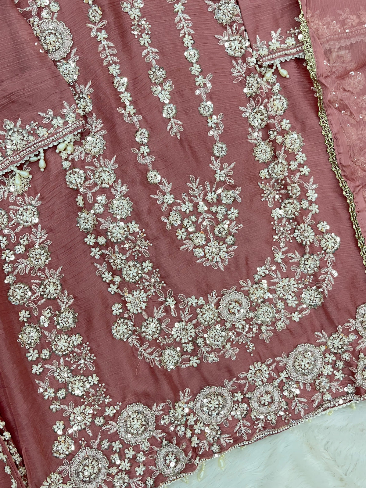 1429 Heavy Pakistani Partywear - Pink