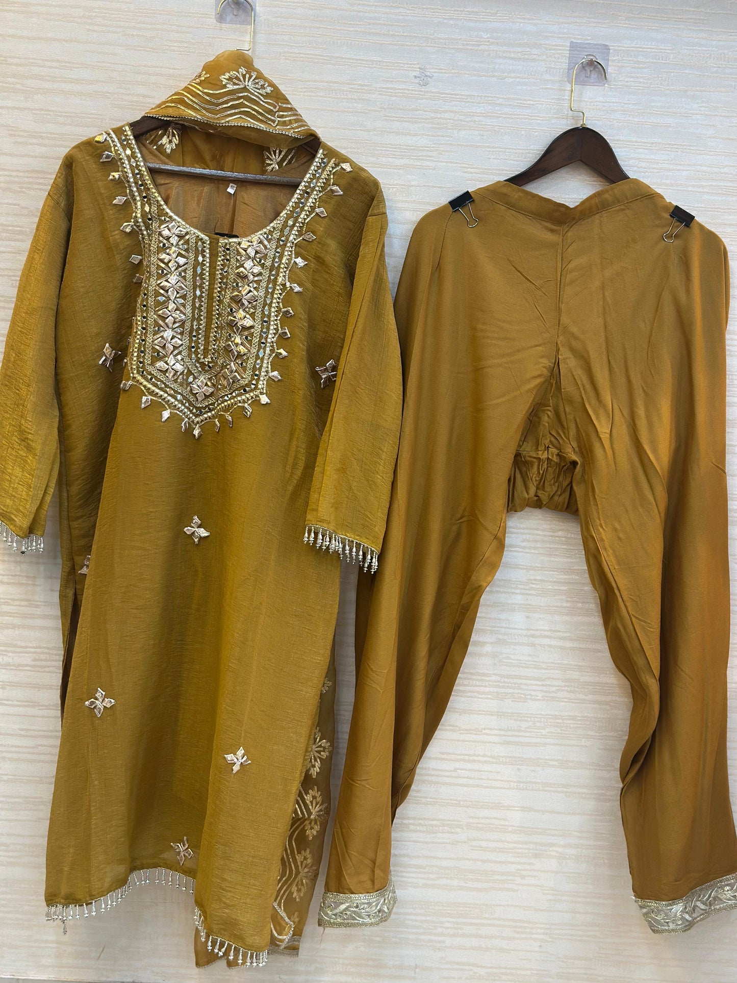 378 Regal Gota-Patti Georgette Ensemble