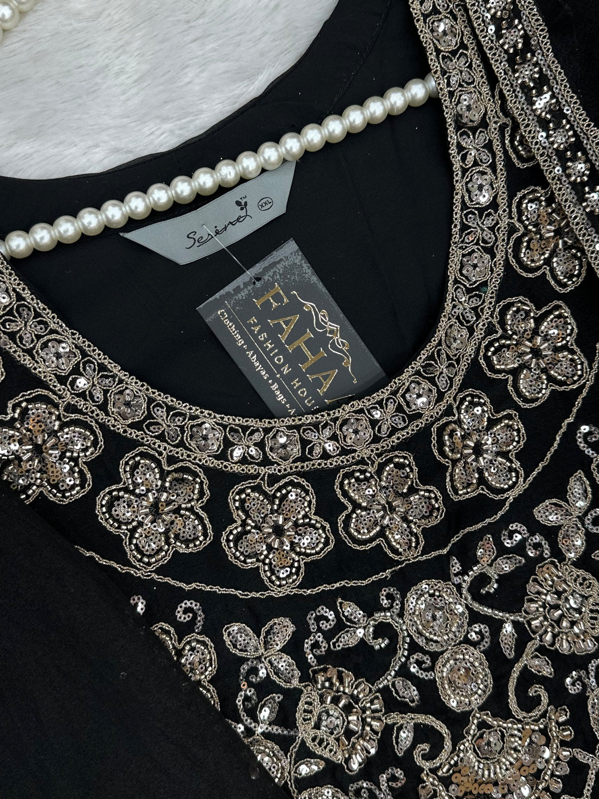 1427 Heavy Pakistani Partywear - Black