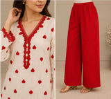 1354 Heart Embroidered Lace-Work Coordset