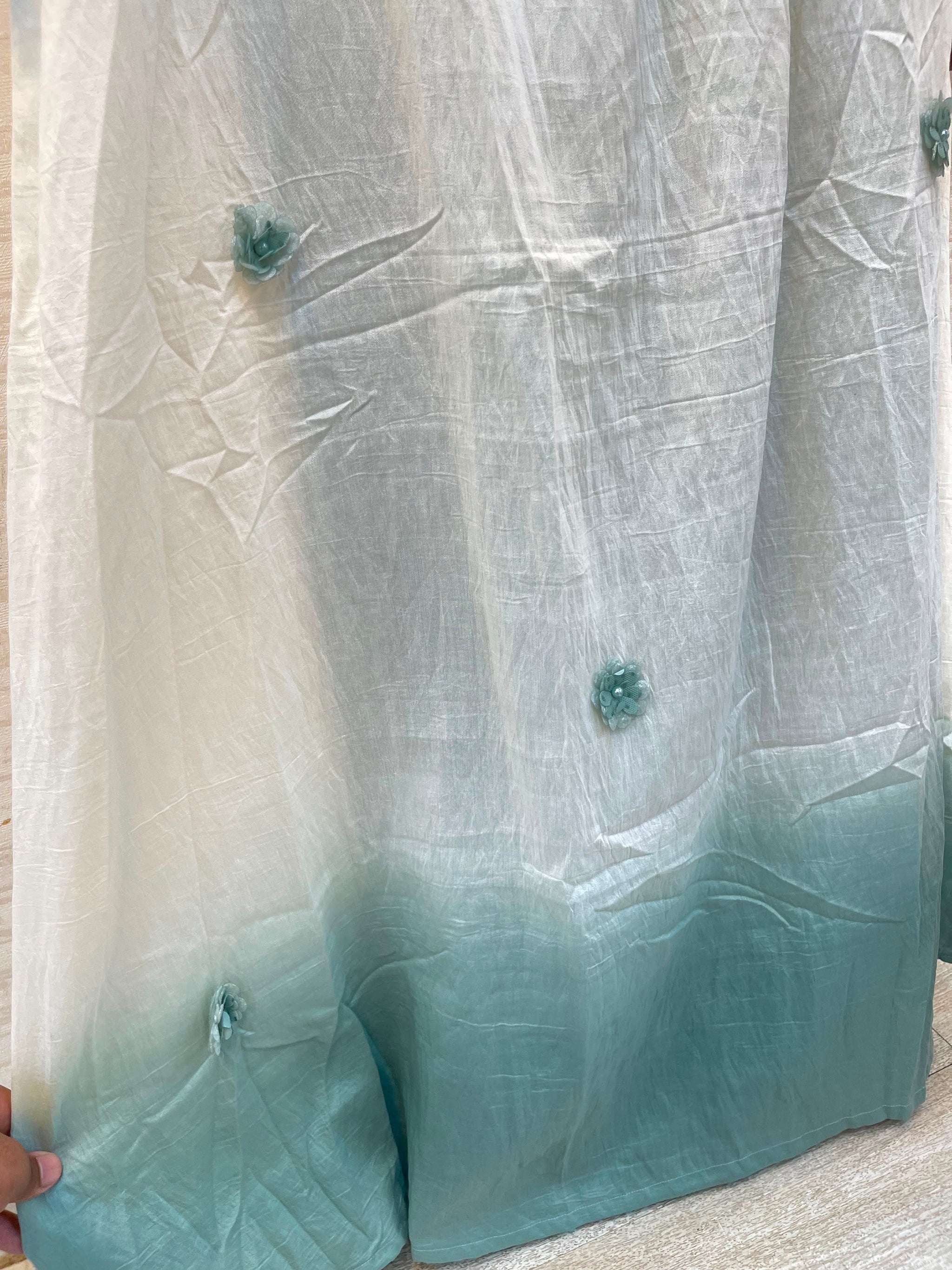 1015 Floral Flare Coord Set - SeaFoam Green