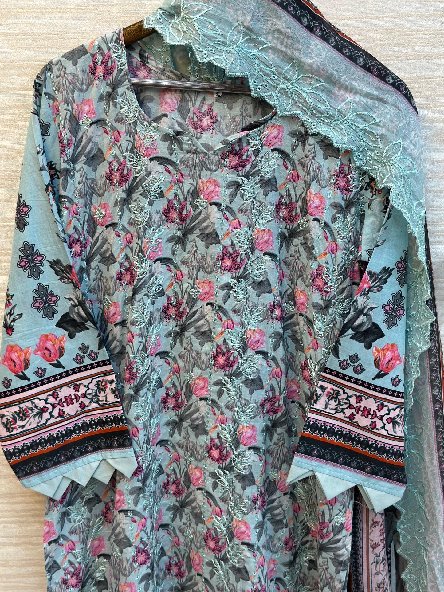 402 Floral Lawn Suit
