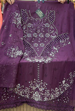 1442 Motifz Unstitched Partywear - Purple