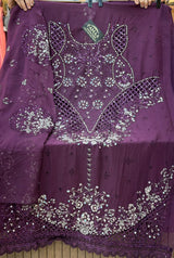 1442 Motifz Unstitched Partywear - Purple