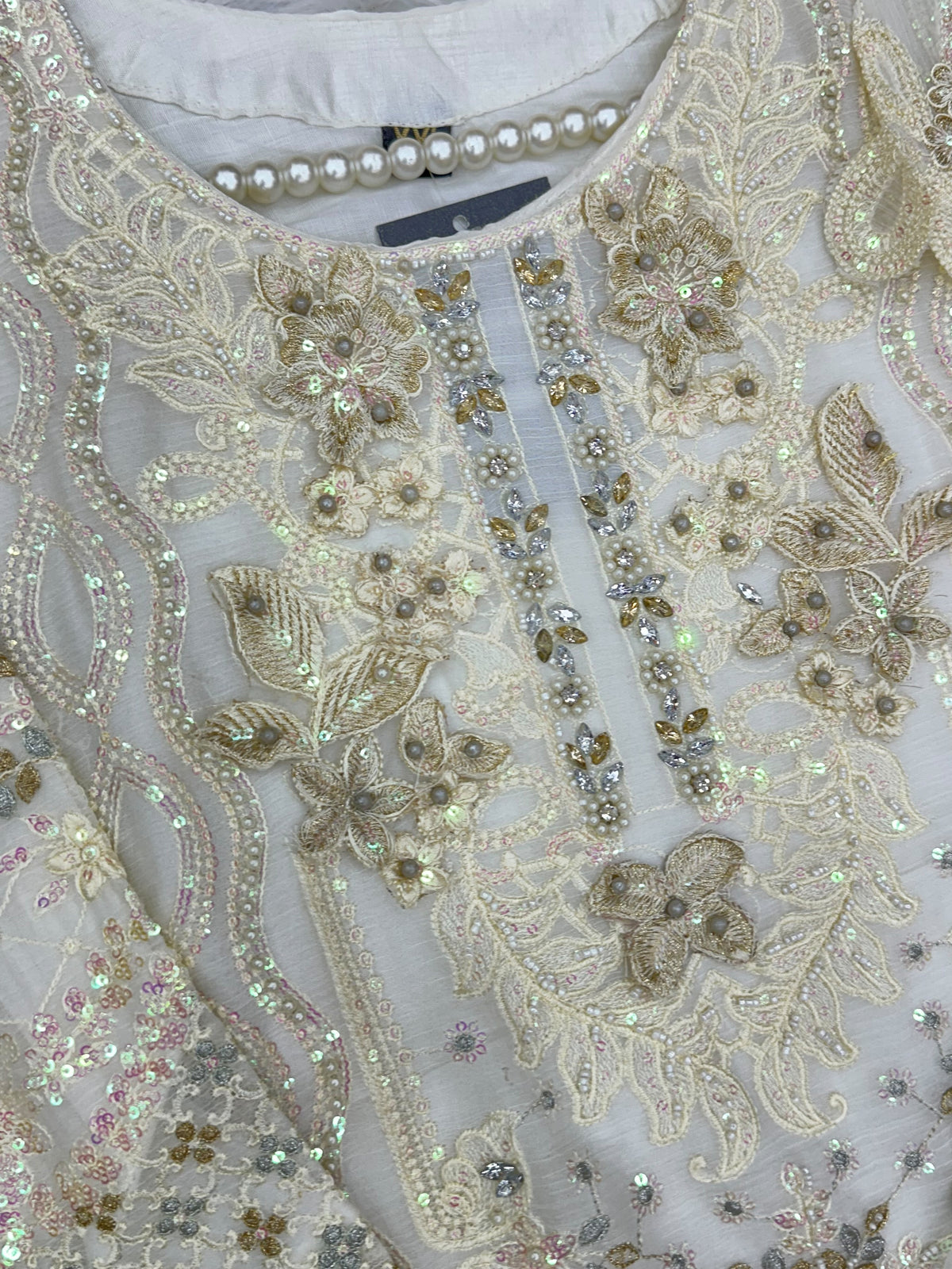 1433 Heavy Pakistani Partywear -  Off White