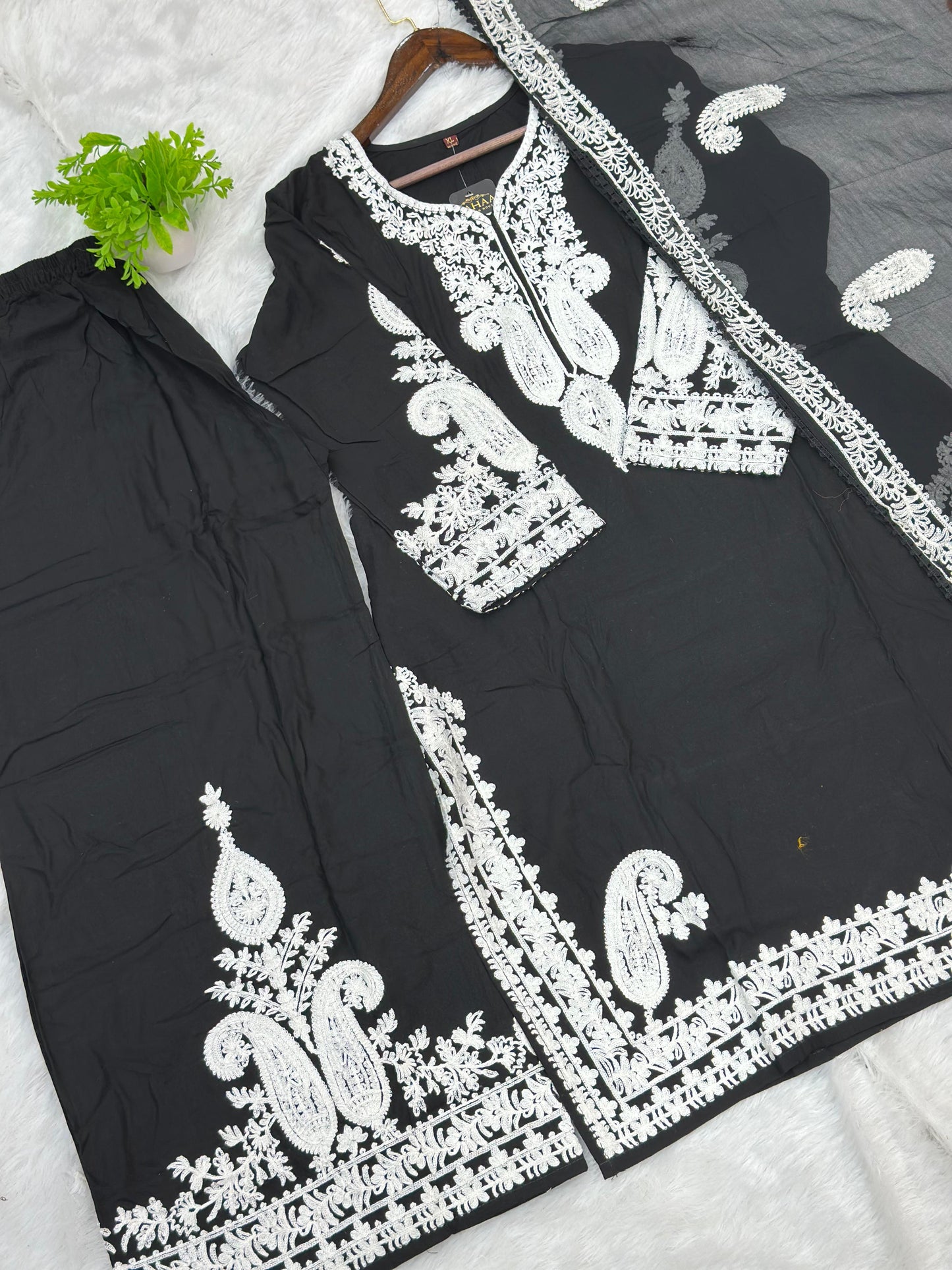806 Readymade Pakistani 3pc Palazzo Coord-Set