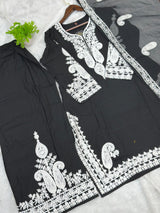 806 Readymade Pakistani 3pc Palazzo Coord-Set