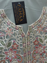 1440 Partywear Unstitched Partywear - Pista Green