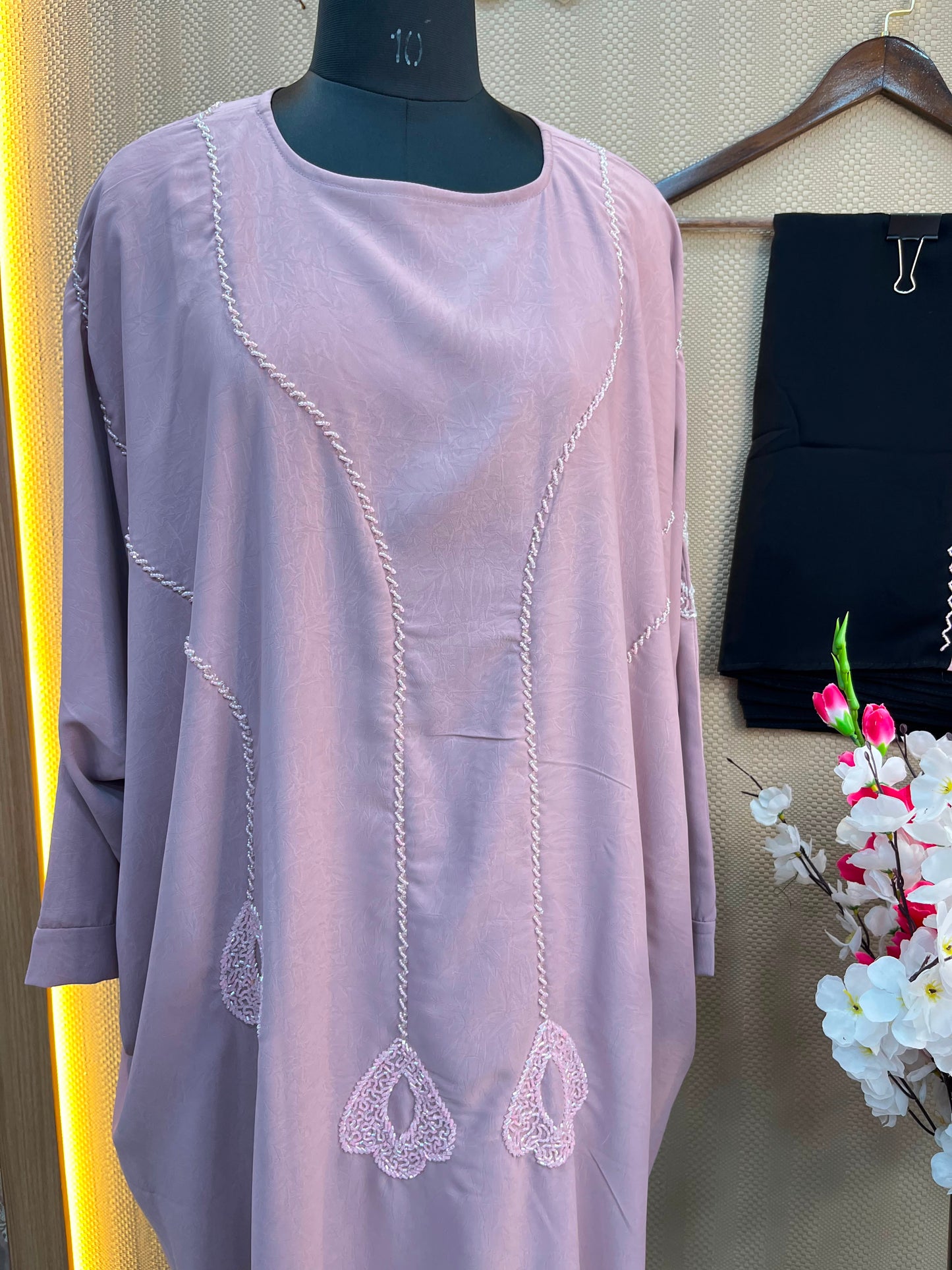 1119 The Premium Abaya - Dusty Lilac