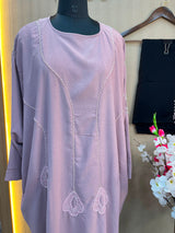 1119 The Premium Abaya - Dusty Lilac