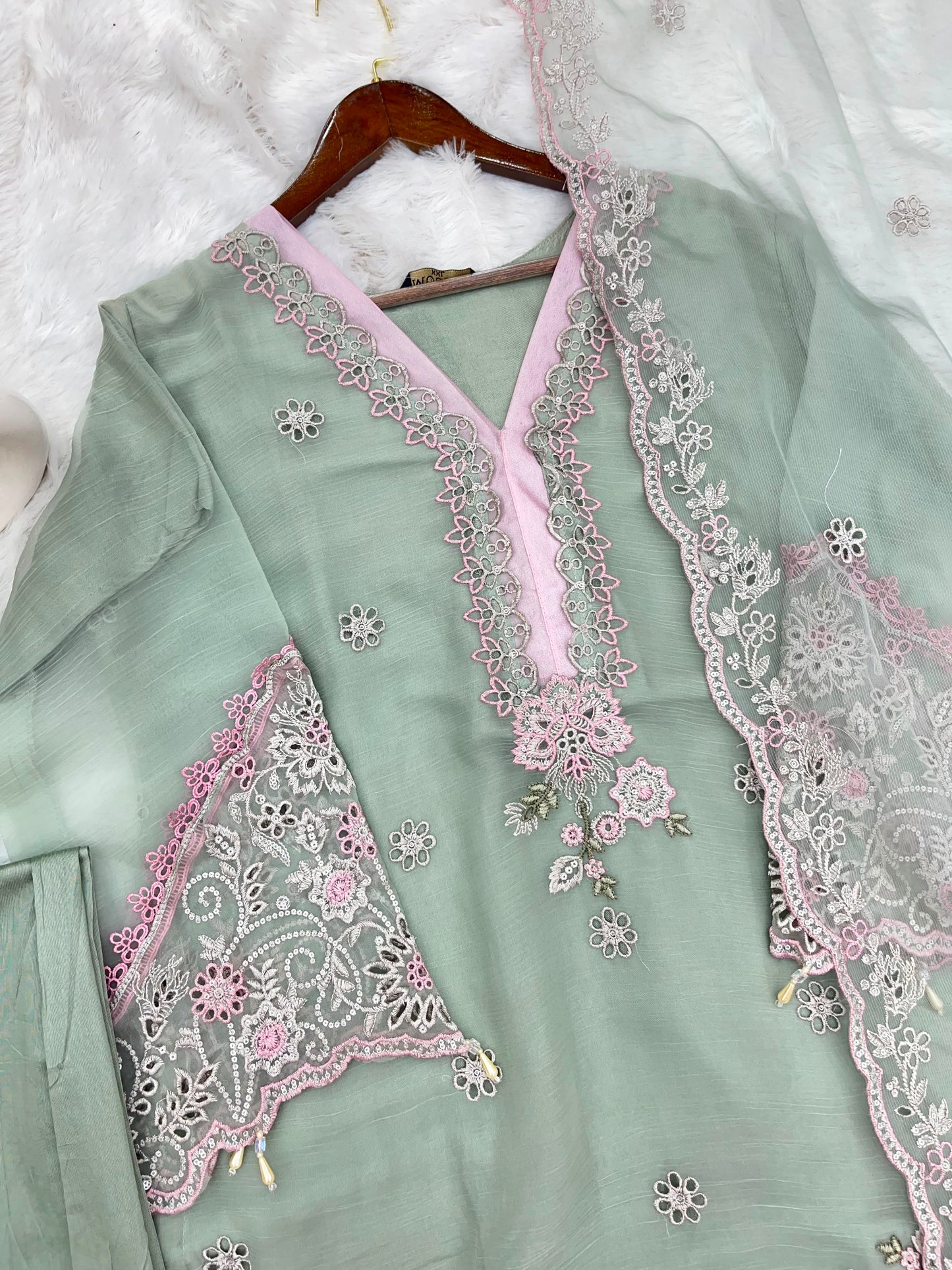 1144 Premium Pakistani Partywear - Sea Green