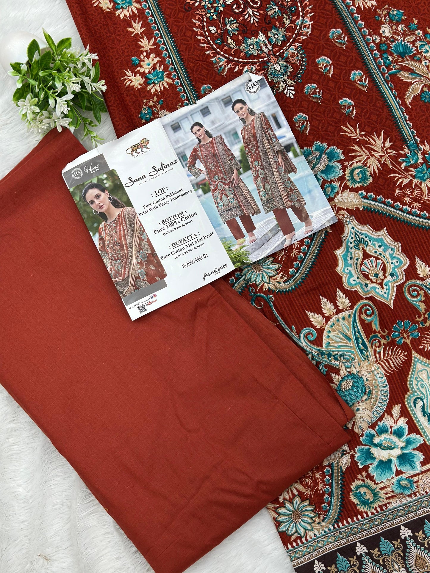 1008 Unstitched Casual Lawn Suit