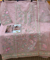 1453 Pakistani Unstitched Partywear - Blush Pink