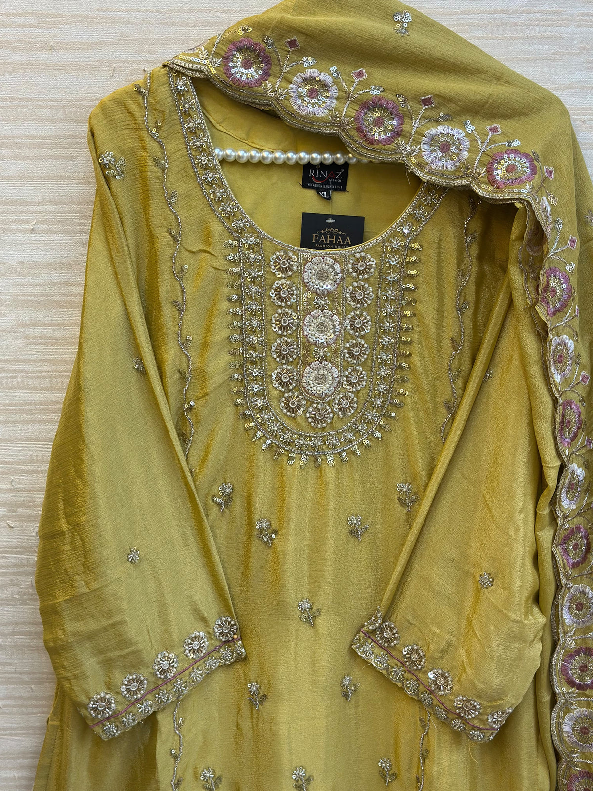 1784 Pakistani Party Wear - Mustard Yellow