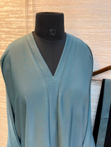 1112 The Premium Abaya - Teal Blue