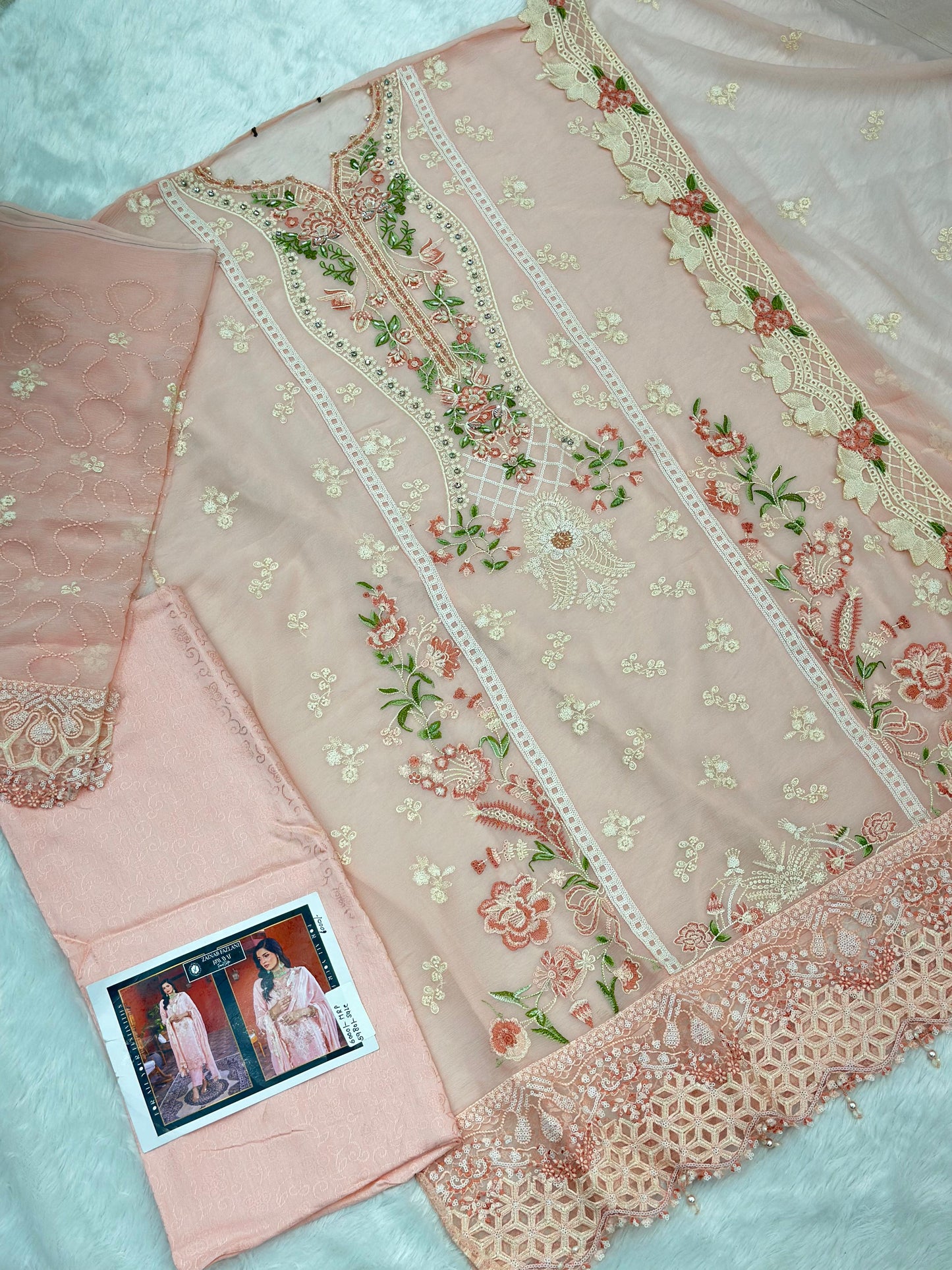 875 Semi-Stitch OG Zainab Fazlani Riwayat Formal Chiffon Collection