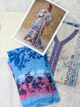 1025 Unstitched Casual Cotton Suit