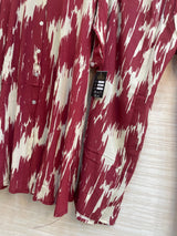 974 Floral Printed Coord-Set - Ikat Maroon