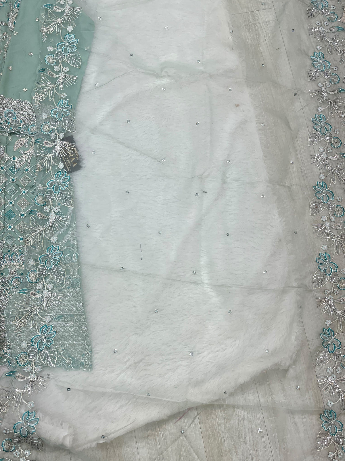 1430 Heavy Pakistani Partywear - Sky Blue
