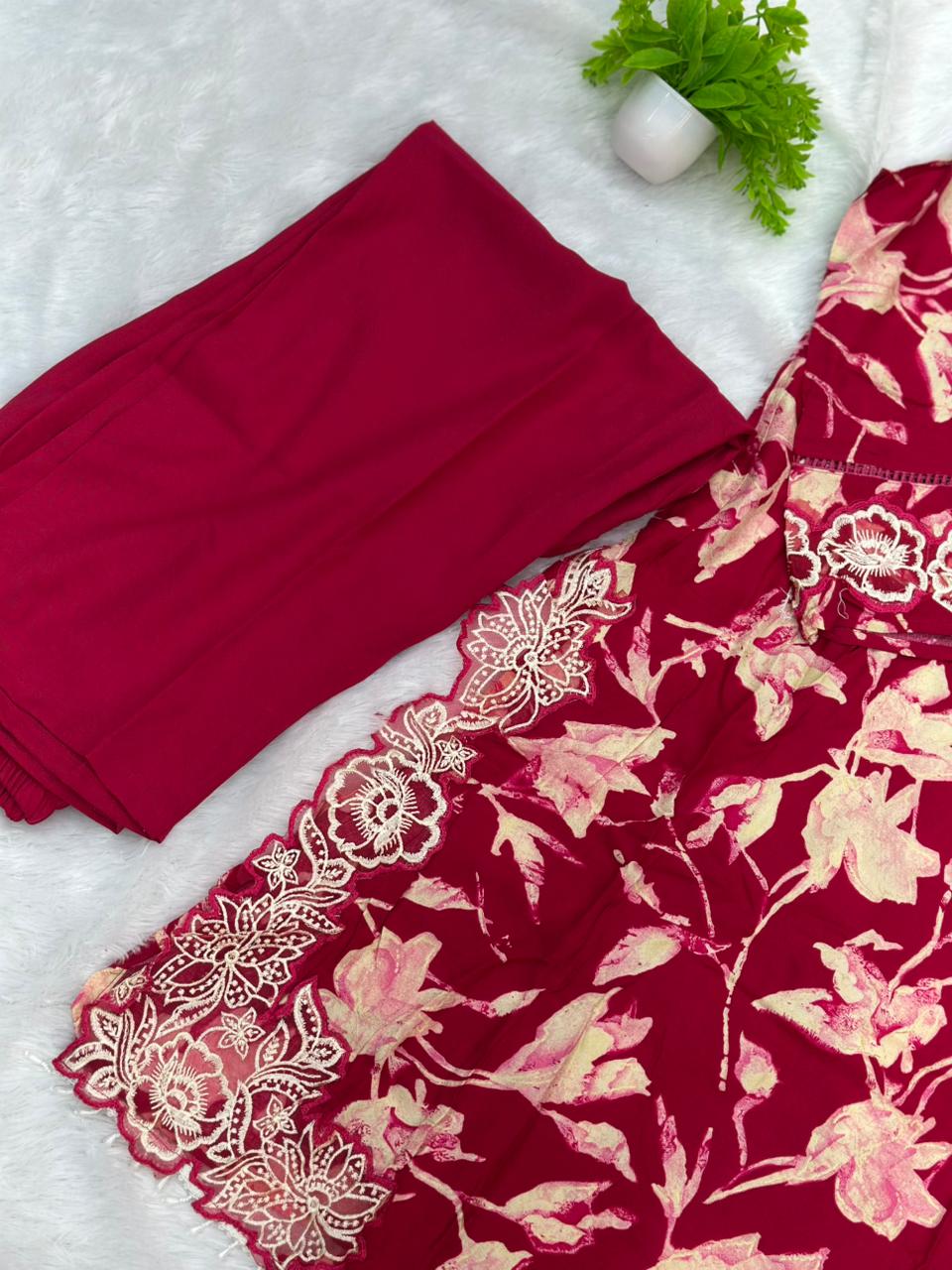 814 Readymade Pakistani Printed Coord-Set
