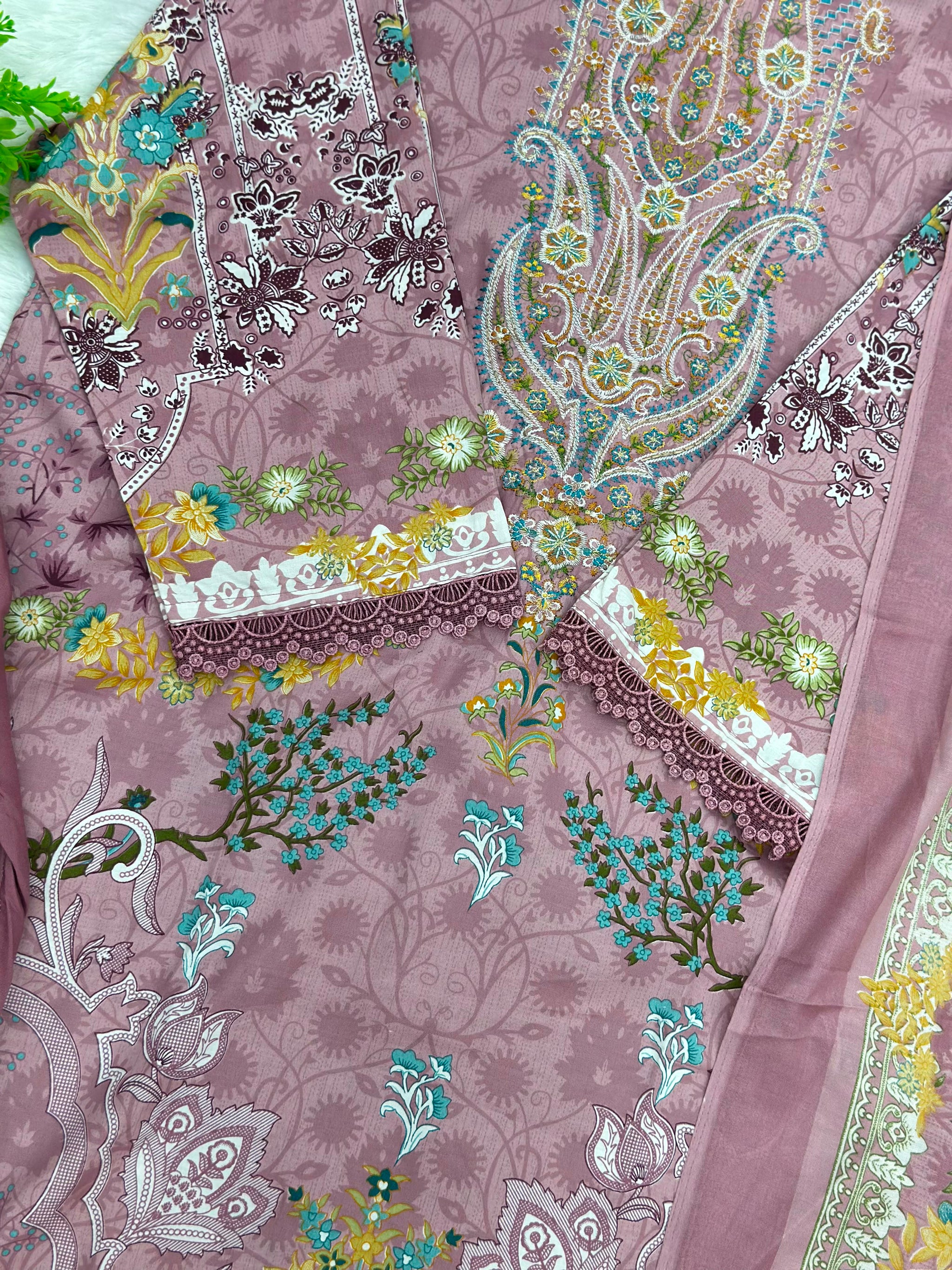 1051 Pakistani Embroidered Suit