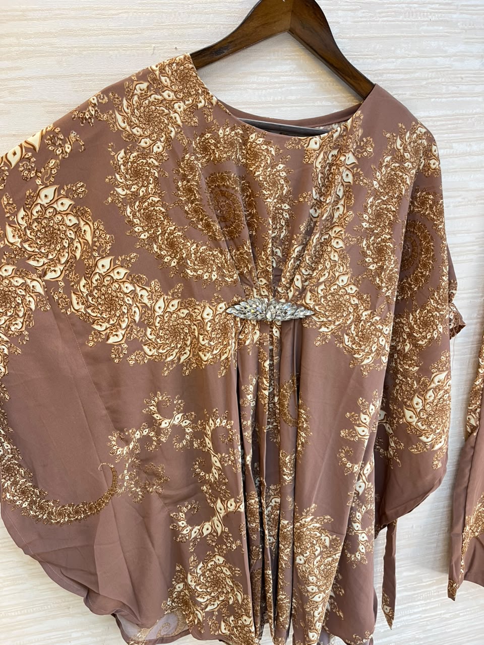 1201 Kaftan Coord Set - Mocha Brown