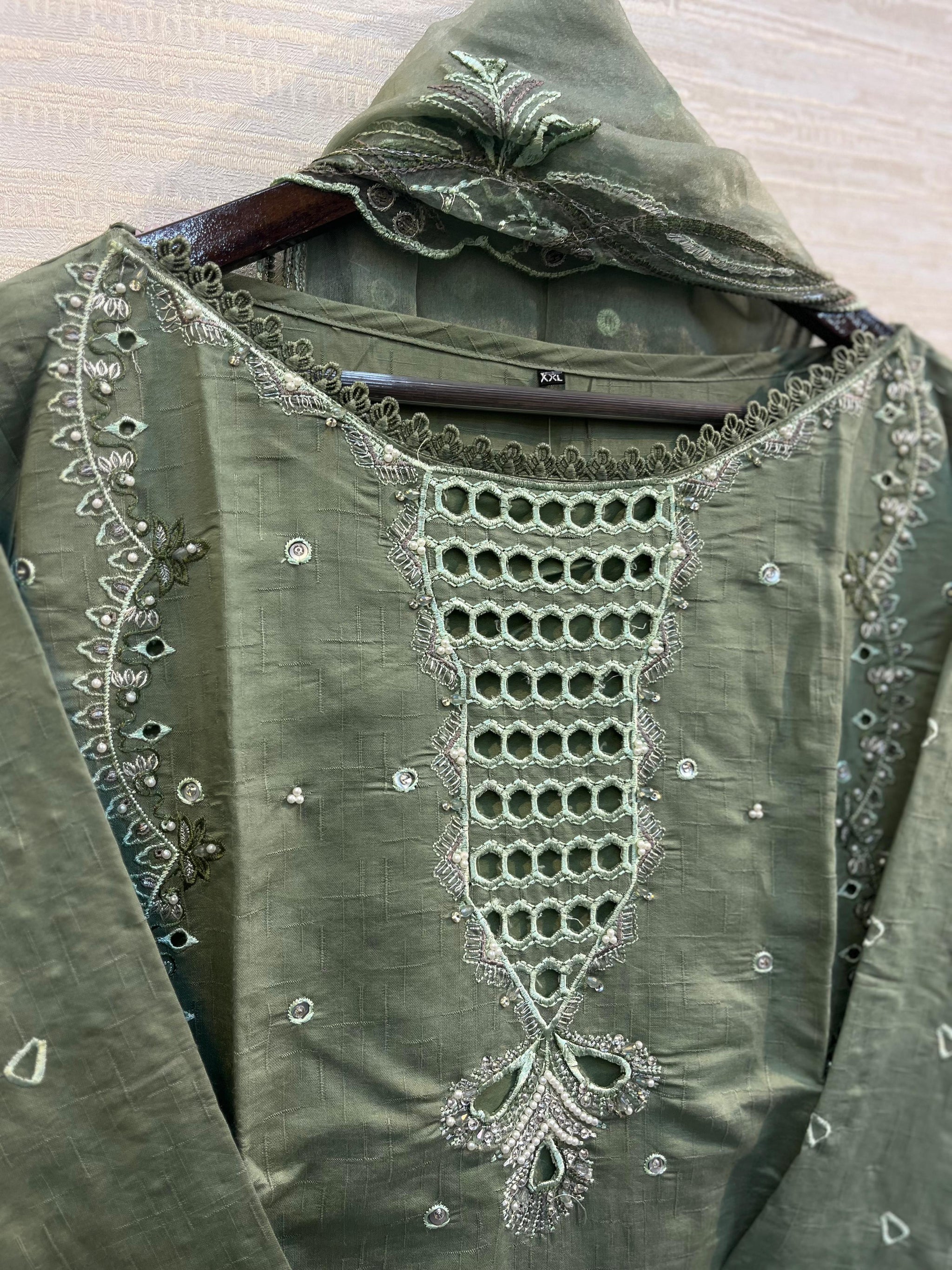 621 Premium Pakistani Party Wear - Green