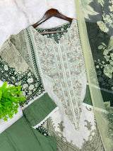 1212 Pakistani Lawn Suit - Green