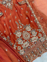 1426 Heavy Pakistani Partywear - Orange