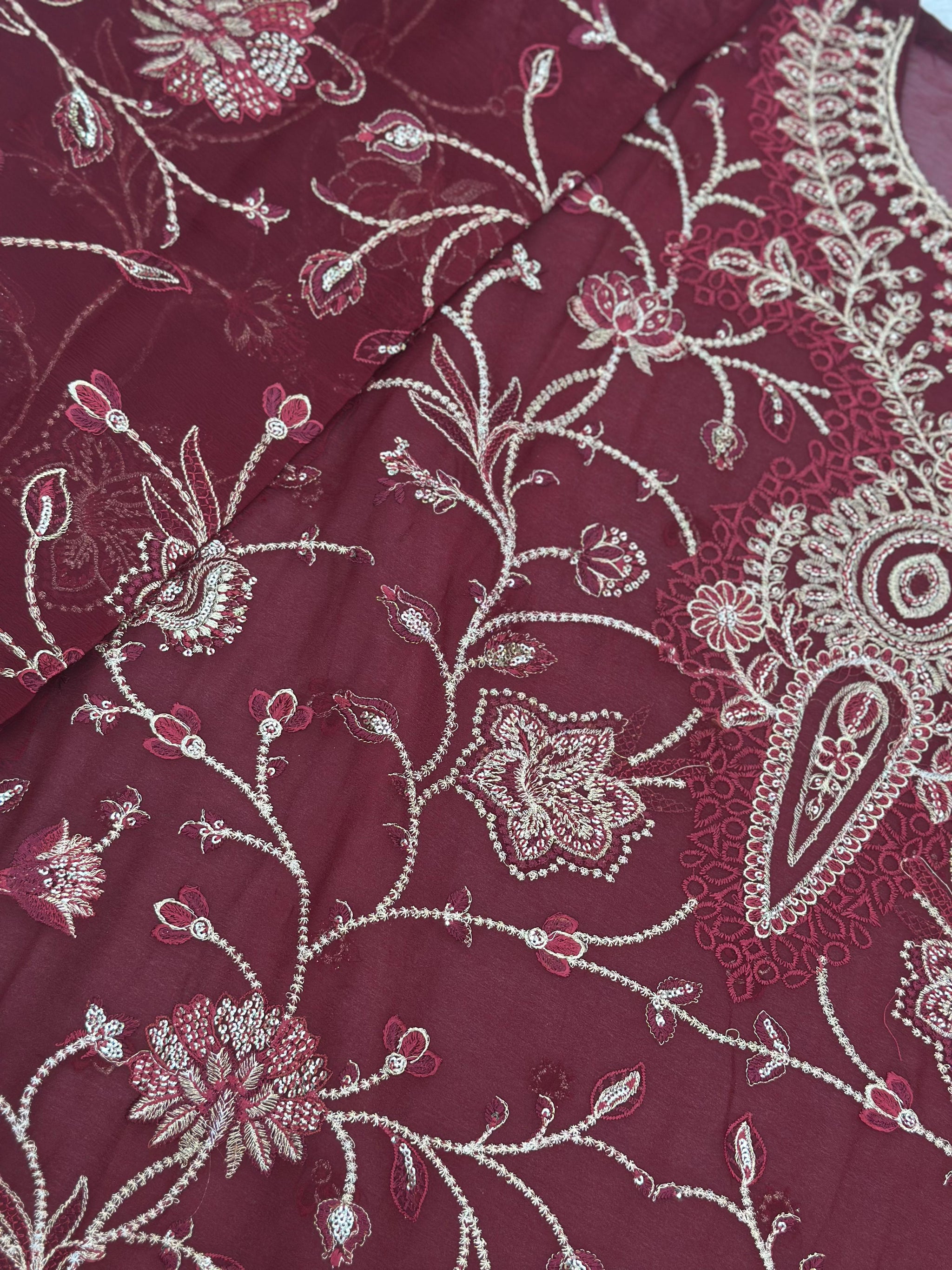 847 Ramsha | Dastak Luxury Chiffon Collection | Q-203 - Unstitched