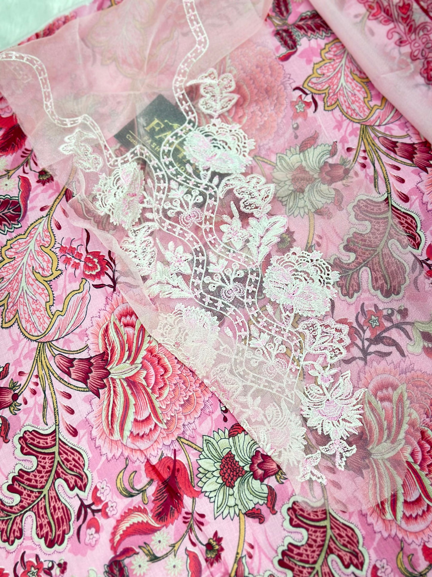 981 Unstitched Maria-B Flora Lawn Suit