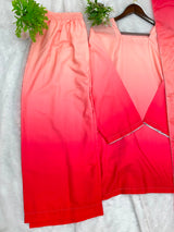 1245 Ombere Shade Coord Set - Peach | Red
