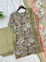 1337 Pakistani Lawn Suit - Beige