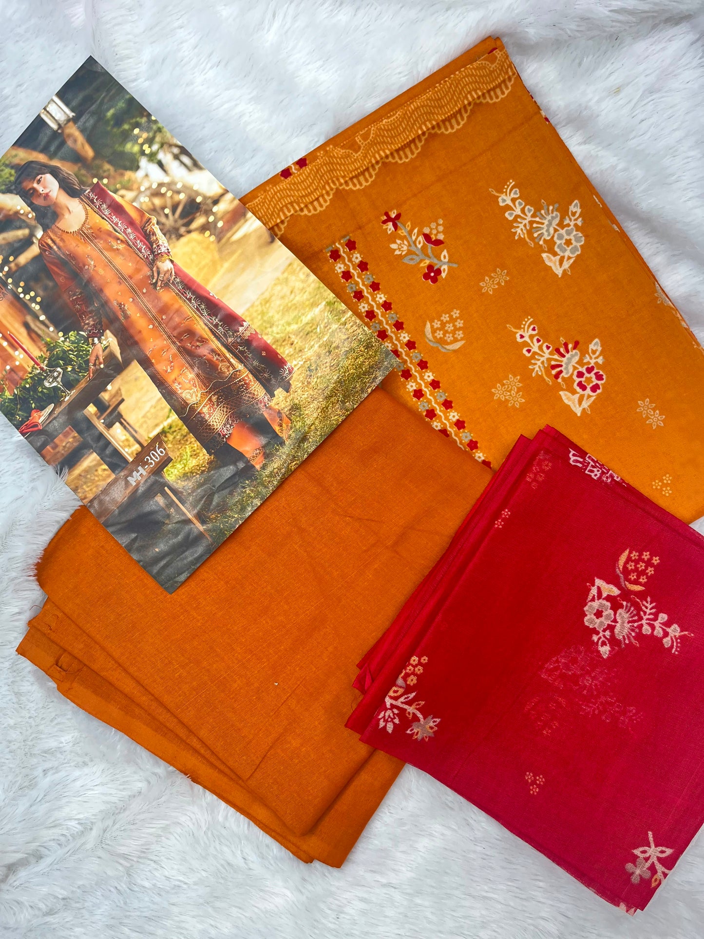 1023 Unstitched Casual Cotton Suit