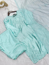 635 Mushk Farshi Set - Aqua