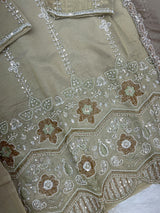 1428 Heavy Pakistani Partywear - Pista Green