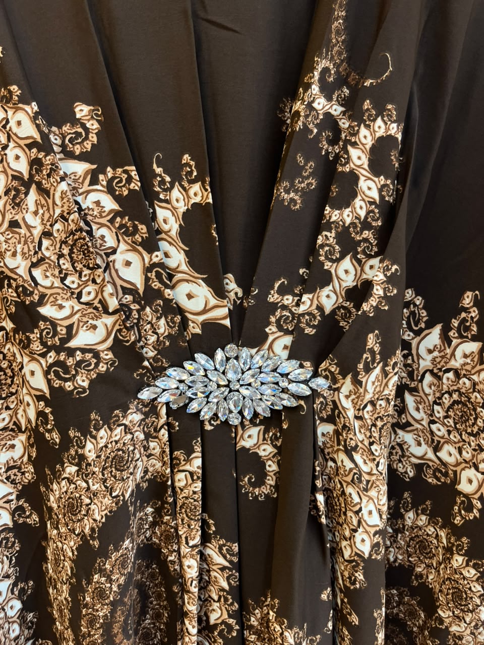 1201 Kaftan Coord Set - Dark Chocolate