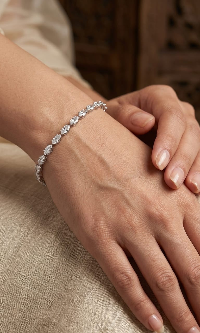 349 The Slim Tapered Marquise Bracelet