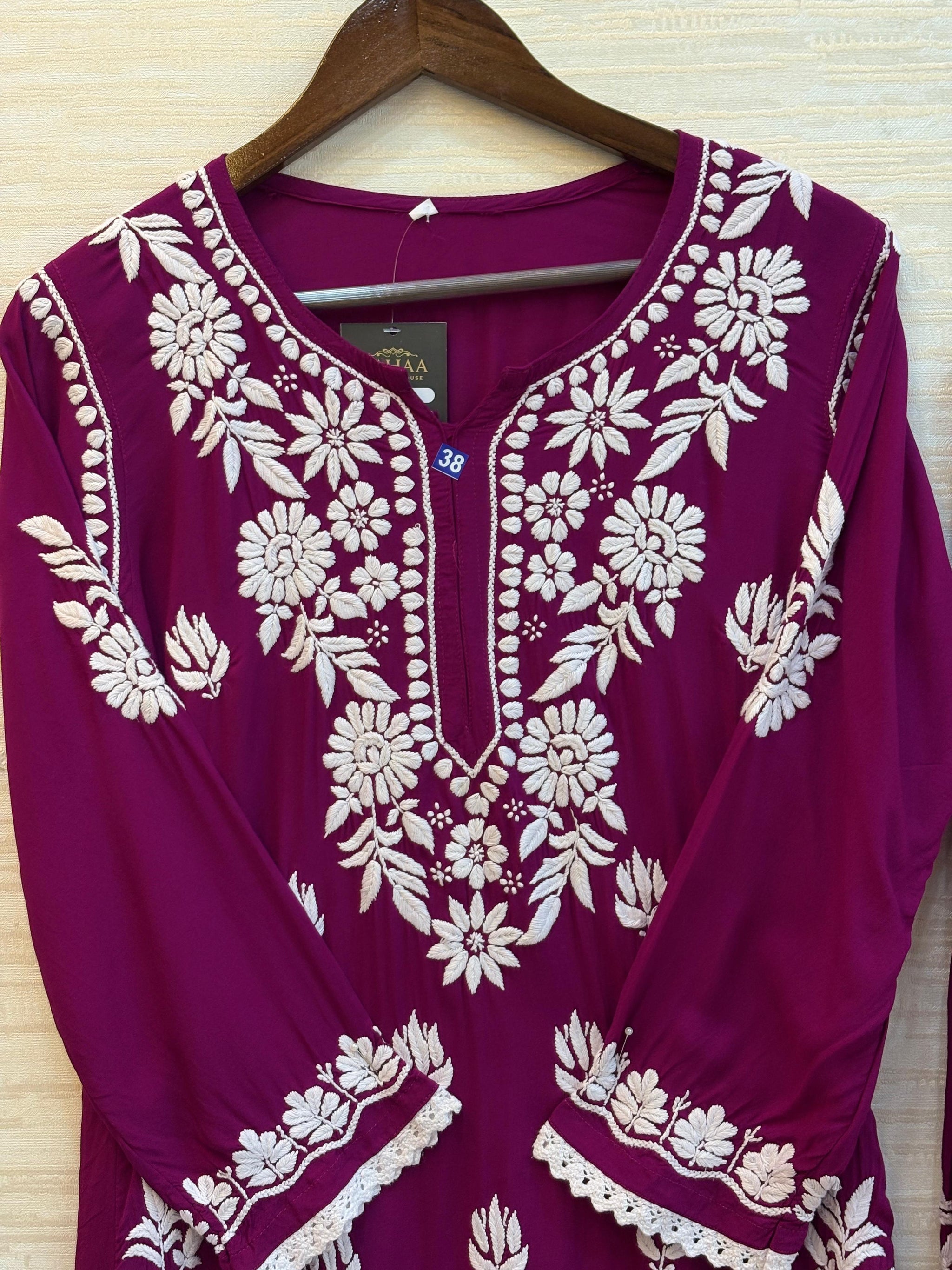 615 Lucknowi Gharara Set | Purple