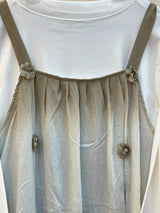 1015 Floral Flare Coord Set - Taupe Gray