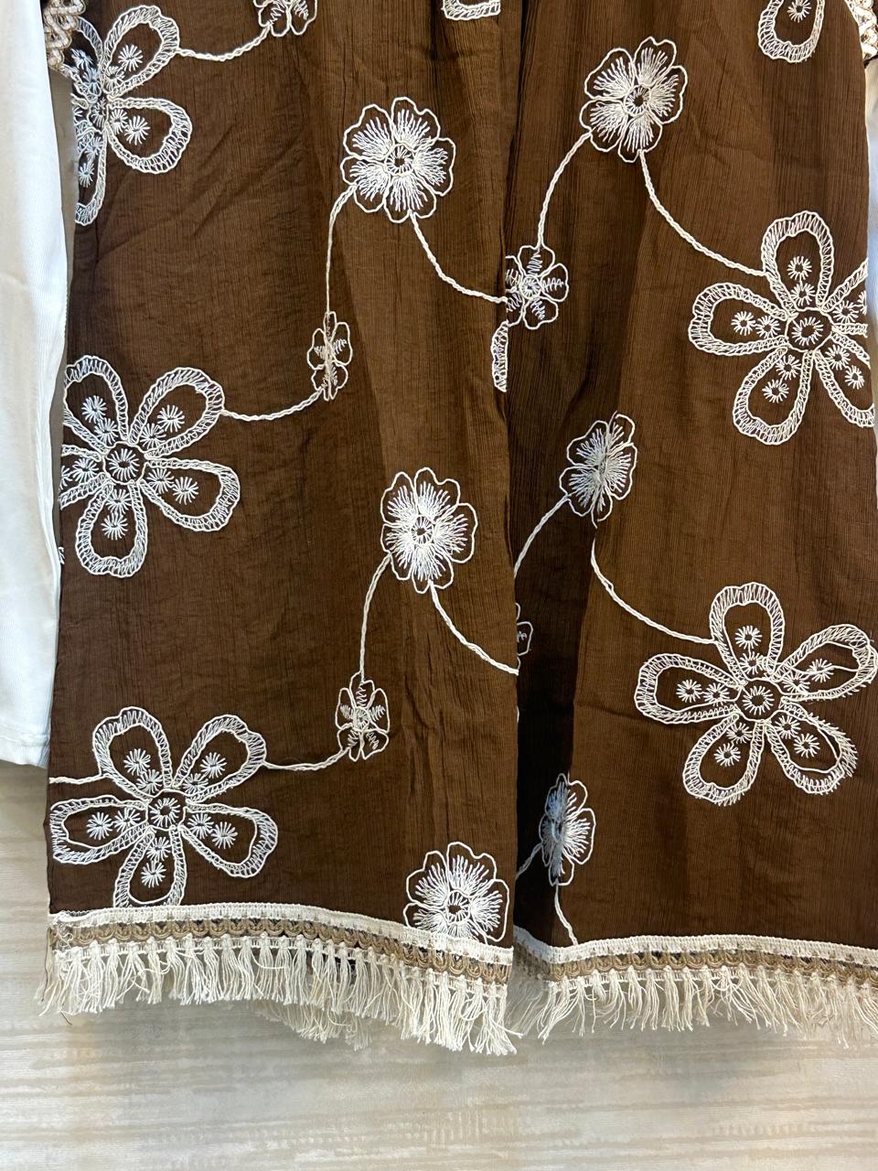 896 Flared Coord Set - Brown