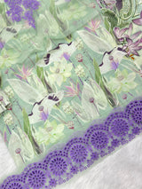 885 Unstitched OG Jade Jasmine 3pc lawn suit