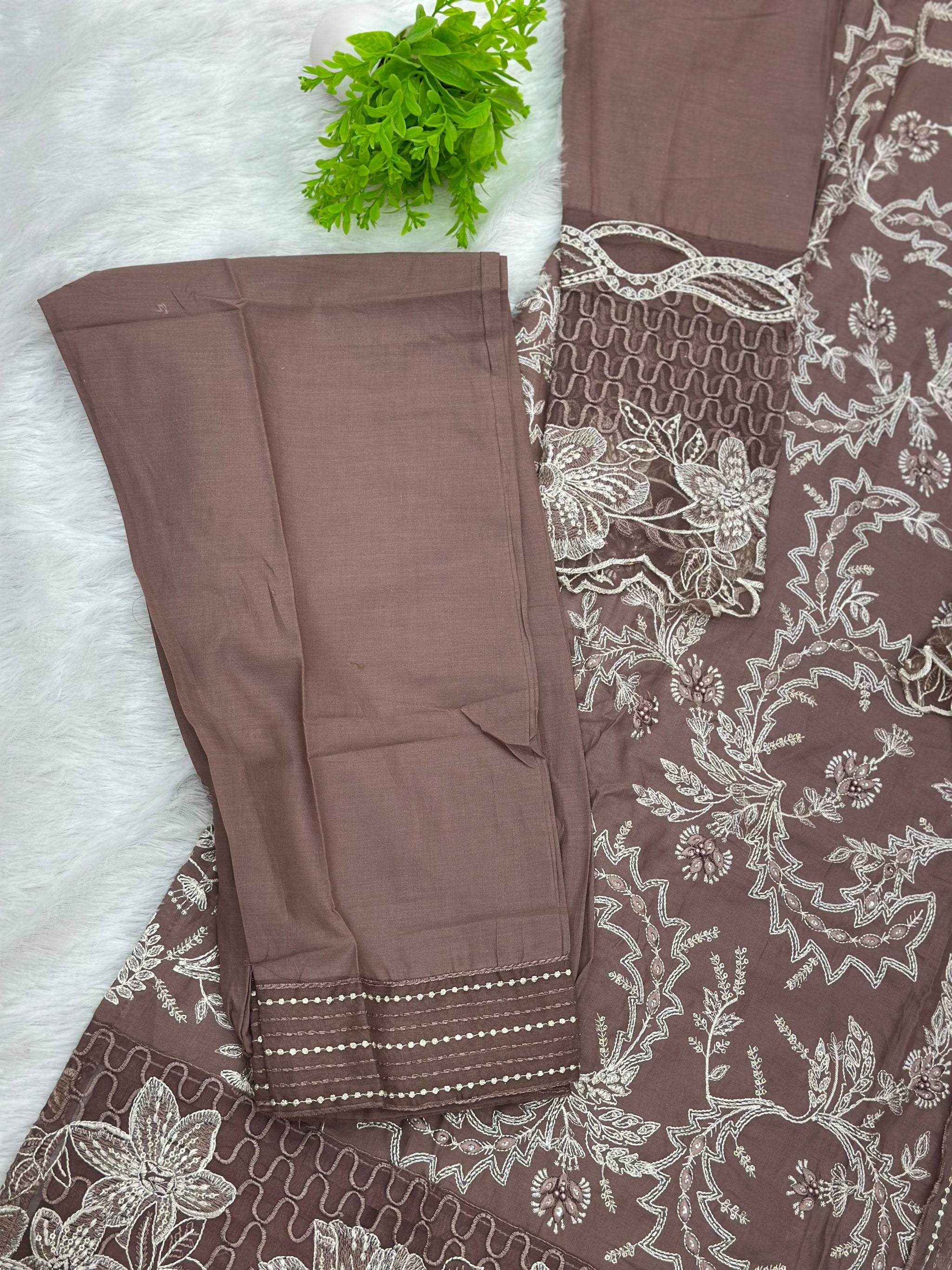 757 Elan Readymade Pakistani Heavy Embroidered Lawn