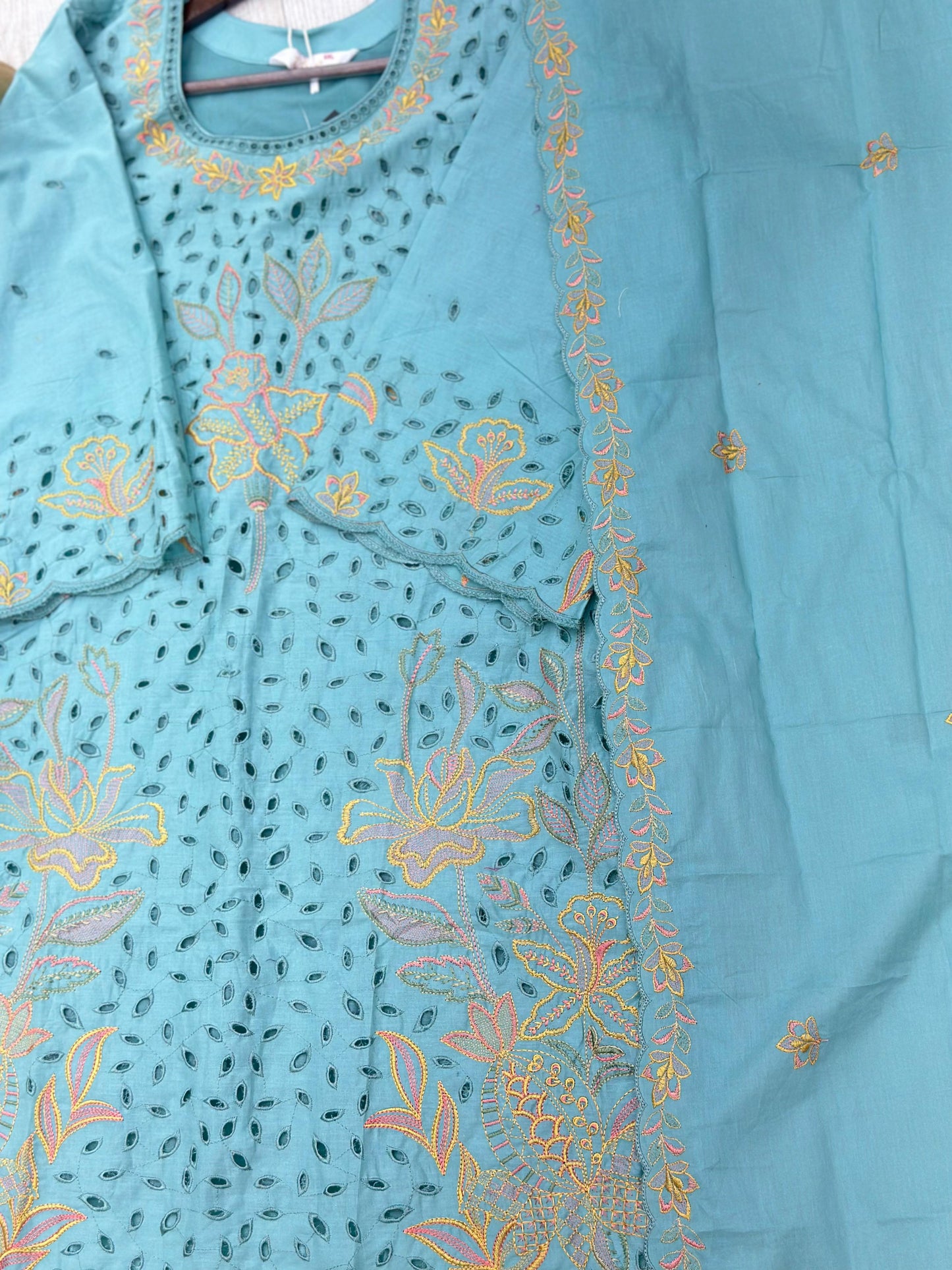 631 Premium Pakistani Lawn Suit - Aqua