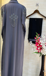 1115 The Premium Abaya - Dusty Steel Gray