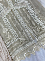 857 Readymade Mushk A-Line Sharara Set - Ivory