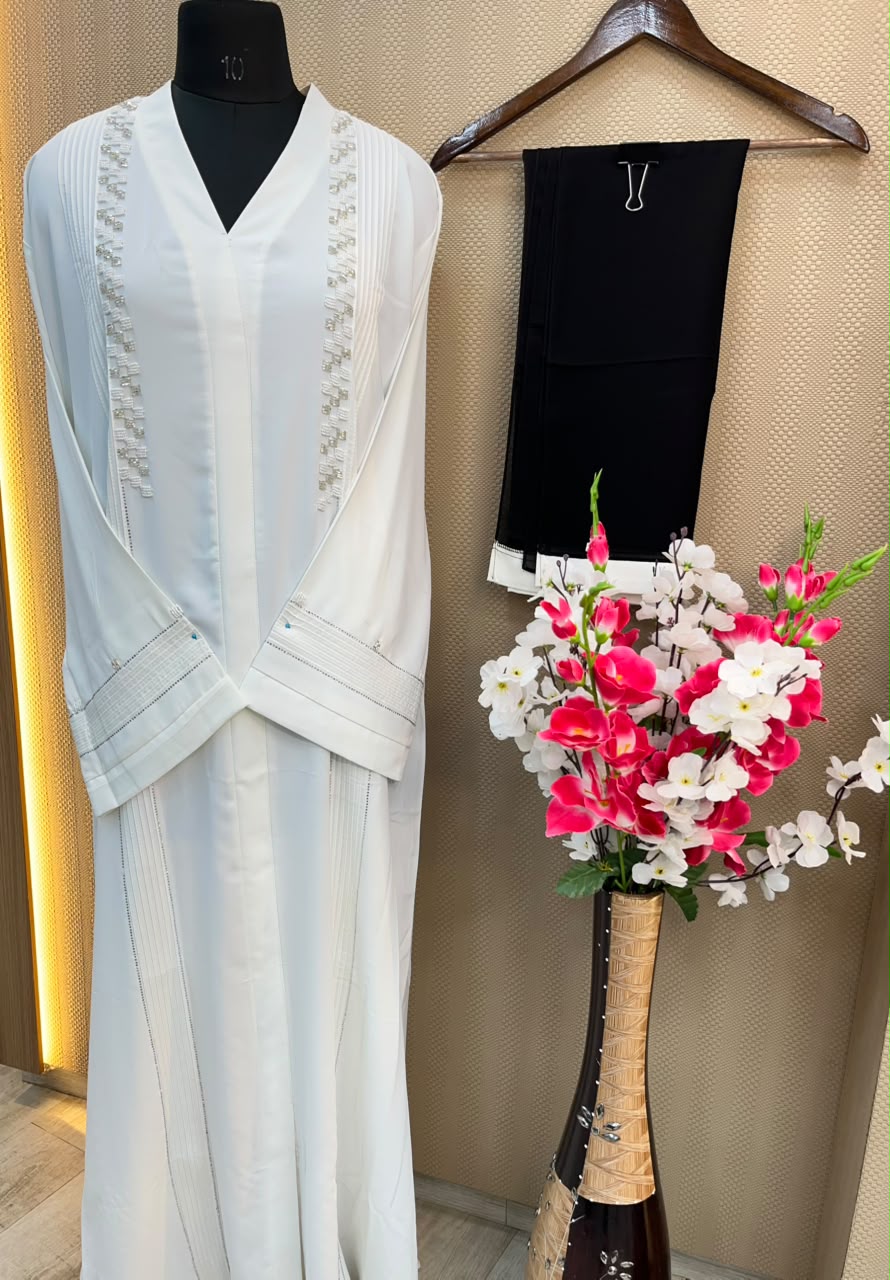 1123 The Premium Abaya - Ivory
