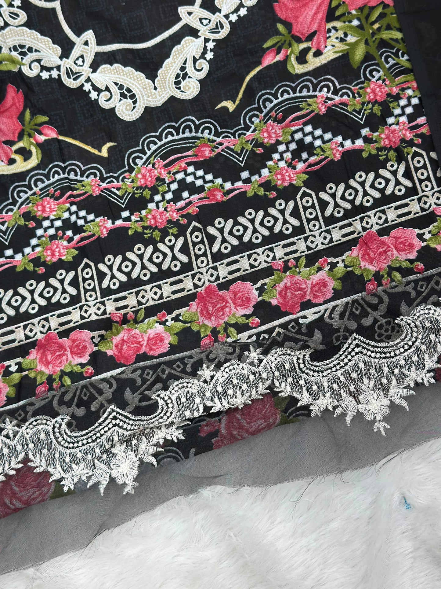 986 Unstitched Casual Lawn Suit